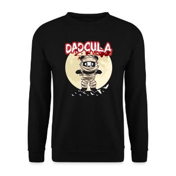 Dadcula Dracula Vampire Papa Drôle Fête d’Halloween - Sweat-shirt Unisexe - noir - Devant - Alina (178cm) & Michal (187cm)