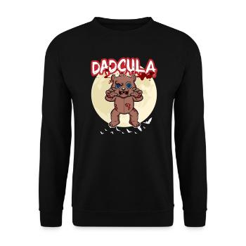 Dadcula Dracula Vampire Papa Drôle Fête d’Halloween - Sweat-shirt Unisexe - noir - Devant - Alina (178cm) & Michal (187cm)