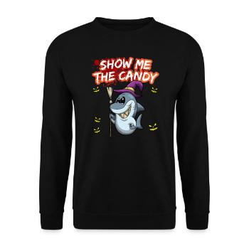 Montrez-moi le truc ou la friandise du costume d’Halloween - Sweat-shirt Unisexe - noir - Devant - Alina (178cm) & Michal (187cm)