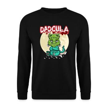 Dadcula Dracula Vampire Papa Drôle Fête d’Halloween - Sweat-shirt Unisexe - noir - Devant - Alina (178cm) & Michal (187cm)
