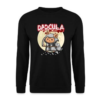 Dadcula Dracula Vampire Papa Drôle Fête d’Halloween - Sweat-shirt Unisexe - noir - Devant - Alina (178cm) & Michal (187cm)