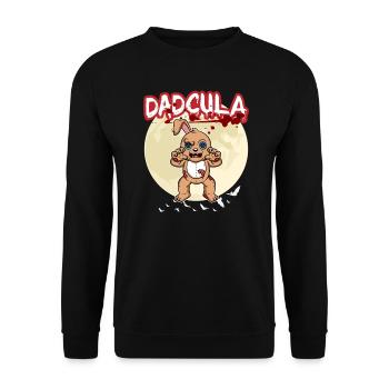 Dadcula Dracula Vampire Papa Drôle Fête d’Halloween - Sweat-shirt Unisexe - noir - Devant - Alina (178cm) & Michal (187cm)
