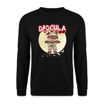 Dadcula Dracula Vampire Papa Drôle Fête d’Halloween - Sweat-shirt Unisexe - noir - Devant - Alina (178cm) & Michal (187cm)