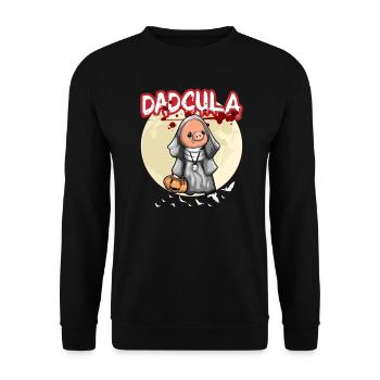 Dadcula Dracula Vampire Papa Drôle Fête d’Halloween - Sweat-shirt Unisexe - noir - Devant - Alina (178cm) & Michal (187cm)