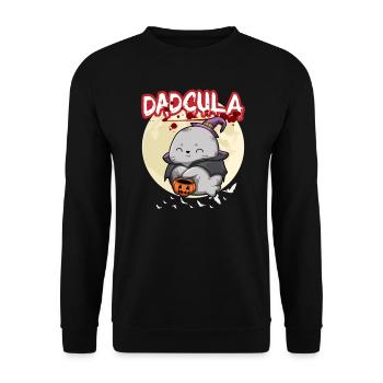 Dadcula Dracula Vampire Papa Drôle Fête d’Halloween - Sweat-shirt Unisexe - noir - Devant - Alina (178cm) & Michal (187cm)