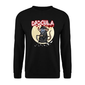Dadcula Dracula Vampire Papa Drôle Fête d’Halloween - Sweat-shirt Unisexe - noir - Devant - Alina (178cm) & Michal (187cm)