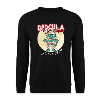 Dadcula Dracula Vampire Papa Drôle Fête d’Halloween - Sweat-shirt Unisexe - noir - Devant - Alina (178cm) & Michal (187cm)