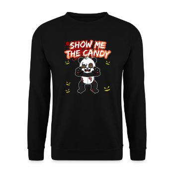 Montrez-moi le truc ou la friandise du costume d’Halloween - Sweat-shirt Unisexe - noir - Devant - Alina (178cm) & Michal (187cm)