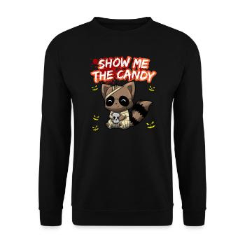 Montrez-moi le truc ou la friandise du costume d’Halloween - Sweat-shirt Unisexe - noir - Devant - Alina (178cm) & Michal (187cm)