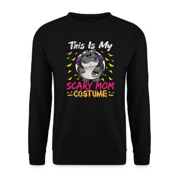 C’est mon costume de maman effrayant drôle Halloween - Sweat-shirt Unisexe - noir - Devant - Alina (178cm) & Michal (187cm)