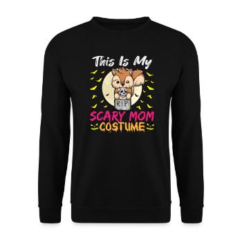 C’est mon costume de maman effrayant drôle Halloween - Sweat-shirt Unisexe - noir - Devant - Alina (178cm) & Michal (187cm)