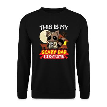 This Is My Scary Dad Costume Funny Halloween - Unisex Sweatshirt - black - Front - Alina (178cm) & Michal (187cm)