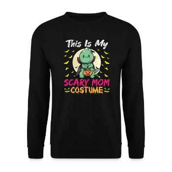C’est mon costume de maman effrayant drôle Halloween - Sweat-shirt Unisexe - noir - Devant - Alina (178cm) & Michal (187cm)