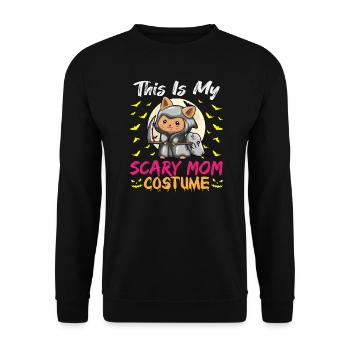 This Is My Scary Mom Costume Funny Halloween - Unisex Sweatshirt - black - Front - Alina (178cm) & Michal (187cm)