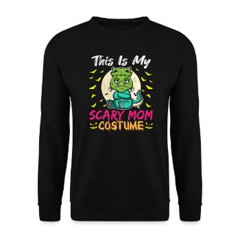 This Is My Scary Mom Costume Funny Halloween - Unisex Sweatshirt - black - Front - Alina (178cm) & Michal (187cm)
