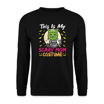 C’est mon costume de maman effrayant drôle Halloween - Sweat-shirt Unisexe - noir - Devant - Alina (178cm) & Michal (187cm)