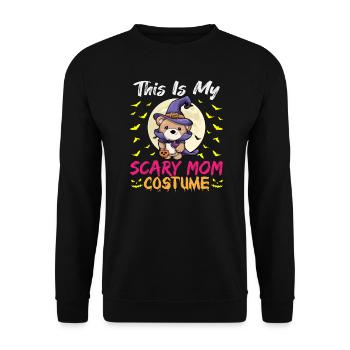 C’est mon costume de maman effrayant drôle Halloween - Sweat-shirt Unisexe - noir - Devant - Alina (178cm) & Michal (187cm)