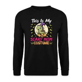 This Is My Scary Mom Costume Funny Halloween - Unisex Sweatshirt - black - Front - Alina (178cm) & Michal (187cm)