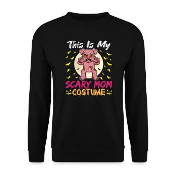 C’est mon costume de maman effrayant drôle Halloween - Sweat-shirt Unisexe - noir - Devant - Alina (178cm) & Michal (187cm)