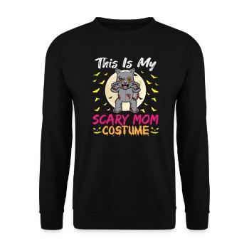 C’est mon costume de maman effrayant drôle Halloween - Sweat-shirt Unisexe - noir - Devant - Alina (178cm) & Michal (187cm)