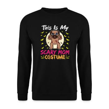 C’est mon costume de maman effrayant drôle Halloween - Sweat-shirt Unisexe - noir - Devant - Alina (178cm) & Michal (187cm)