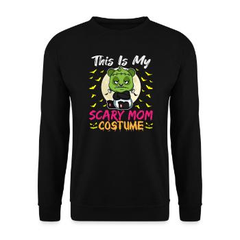 C’est mon costume de maman effrayant drôle Halloween - Sweat-shirt Unisexe - noir - Devant - Alina (178cm) & Michal (187cm)
