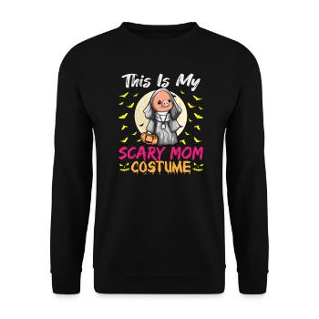 C’est mon costume de maman effrayant drôle Halloween - Sweat-shirt Unisexe - noir - Devant - Alina (178cm) & Michal (187cm)