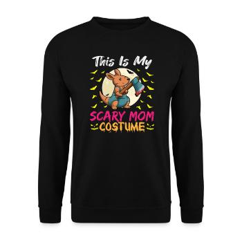 C’est mon costume de maman effrayant drôle Halloween - Sweat-shirt Unisexe - noir - Devant - Alina (178cm) & Michal (187cm)