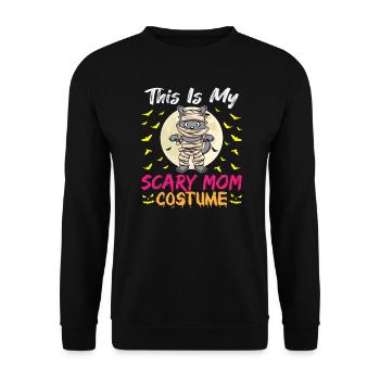 C’est mon costume de maman effrayant drôle Halloween - Sweat-shirt Unisexe - noir - Devant - Alina (178cm) & Michal (187cm)