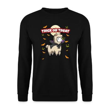 Trick Or Treat Scary Creepy Halloween Monster - Unisex Sweatshirt - black - Front - Alina (178cm) & Michal (187cm)