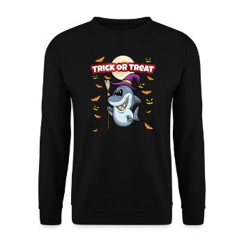 Trick Or Treat Scary Creepy Halloween Monster - Unisex Sweatshirt - black - Front - Alina (178cm) & Michal (187cm)