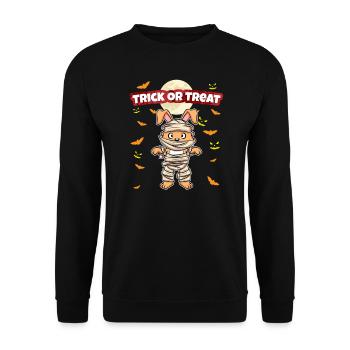 Trick Or Treat Scary Creepy Halloween Monster - Unisex Pullover - Schwarz - Vorne - Alina (178cm) & Michal (187cm)