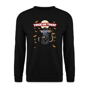 Trick Or Treat Scary Creepy Halloween Monster - Unisex Sweatshirt - black - Front - Alina (178cm) & Michal (187cm)