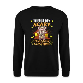 C’est mon effrayant professeur Costume School Halloween - Sweat-shirt Unisexe - noir - Devant - Alina (178cm) & Michal (187cm)