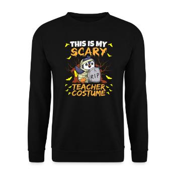 C’est mon effrayant professeur Costume School Halloween - Sweat-shirt Unisexe - noir - Devant - Alina (178cm) & Michal (187cm)