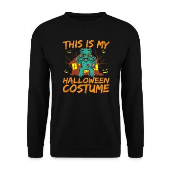 Animal effrayant et effrayant C’est mon costume d’Halloween - Sweat-shirt Unisexe - noir - Devant - Alina (178cm) & Michal (187cm)