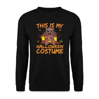 Scary Creepy Animal This Is My Halloween Costume - Unisex Sweatshirt - black - Front - Alina (178cm) & Michal (187cm)