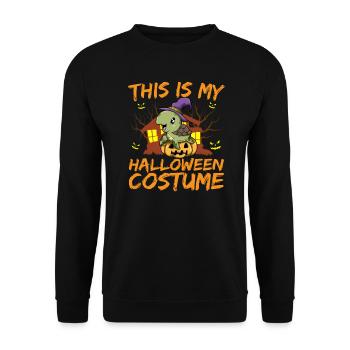 Scary Creepy Animal This Is My Halloween Costume - Unisex Sweatshirt - black - Front - Alina (178cm) & Michal (187cm)