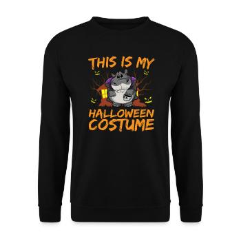 Scary Creepy Animal This Is My Halloween Costume - Unisex Sweatshirt - black - Front - Alina (178cm) & Michal (187cm)