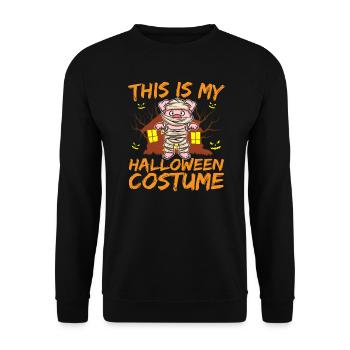 Scary Creepy Animal This Is My Halloween Costume - Unisex Sweatshirt - black - Front - Alina (178cm) & Michal (187cm)