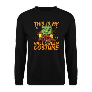 Animal effrayant et effrayant C’est mon costume d’Halloween - Sweat-shirt Unisexe - noir - Devant - Alina (178cm) & Michal (187cm)