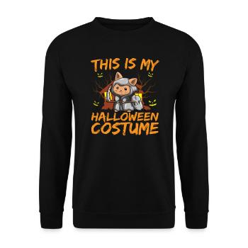Scary Creepy Animal This Is My Halloween Costume - Unisex Sweatshirt - black - Front - Alina (178cm) & Michal (187cm)
