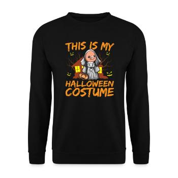 Scary Creepy Animal This Is My Halloween Costume - Unisex Sweatshirt - black - Front - Alina (178cm) & Michal (187cm)