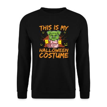 Scary Creepy Animal This Is My Halloween Costume - Unisex Sweatshirt - black - Front - Alina (178cm) & Michal (187cm)