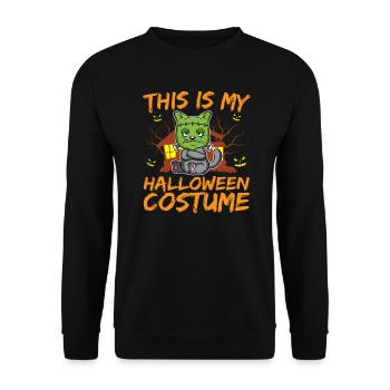 Animal effrayant et effrayant C’est mon costume d’Halloween - Sweat-shirt Unisexe - noir - Devant - Alina (178cm) & Michal (187cm)