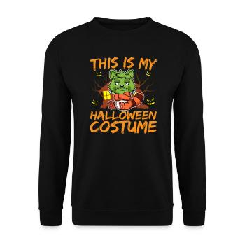 Scary Creepy Animal This Is My Halloween Costume - Unisex Sweatshirt - black - Front - Alina (178cm) & Michal (187cm)