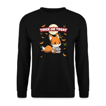 Trick Or Treat Scary Creepy Halloween Monster - Unisex Sweatshirt - black - Front - Alina (178cm) & Michal (187cm)