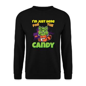 Je suis juste ici pour la bête d’Halloween effrayante de bonbons - Sweat-shirt Unisexe - noir - Devant - Alina (178cm) & Michal (187cm)