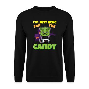 Je suis juste ici pour la bête d’Halloween effrayante de bonbons - Sweat-shirt Unisexe - noir - Devant - Alina (178cm) & Michal (187cm)