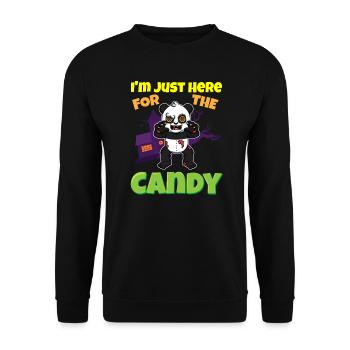 Je suis juste ici pour la bête d’Halloween effrayante de bonbons - Sweat-shirt Unisexe - noir - Devant - Alina (178cm) & Michal (187cm)